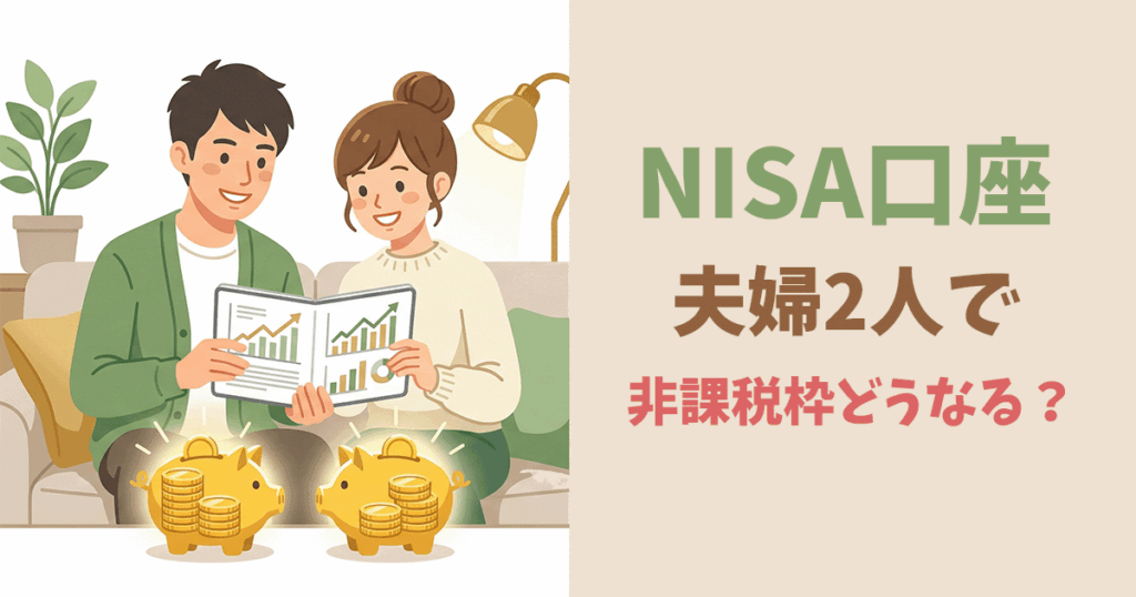 夫婦2人でNISAの非課税枠を活用する方法を解説した画像