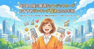 NISA口座のクレカ積立に最適なクレジットカードおすすめランキング5選【2026年版】のアイキャッチ画像