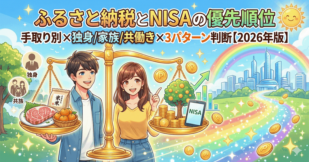 ふるさと納税とNISAの優先順位｜手取り別×独身/家族/共働き×3パターン判断【2026年版】