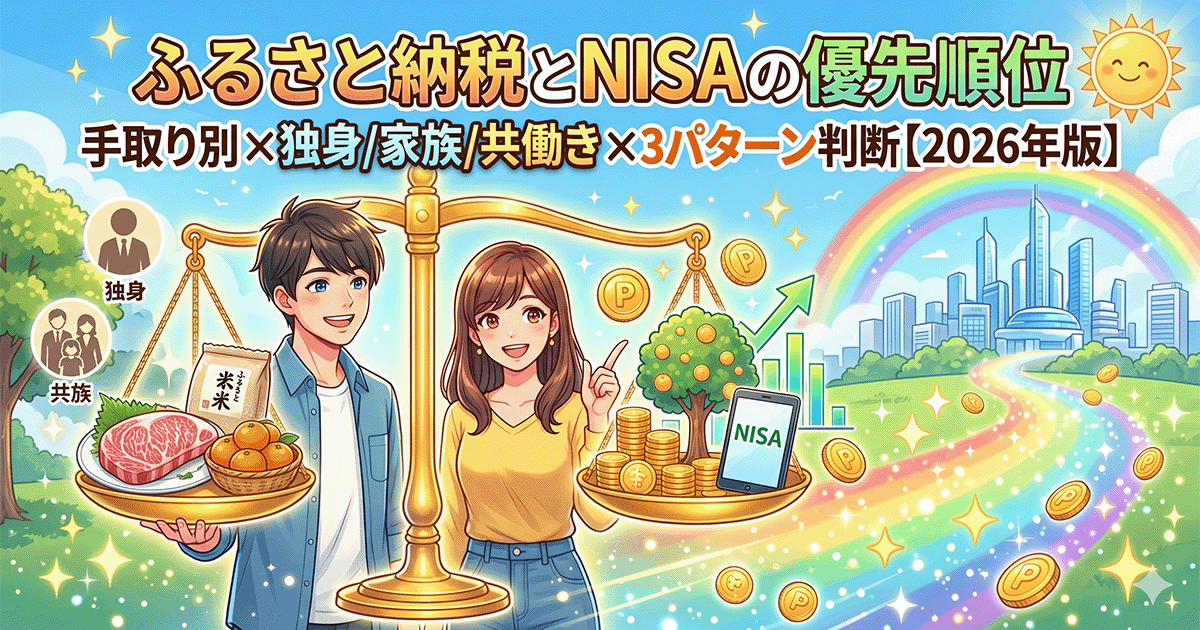 ふるさと納税とNISAの優先順位｜手取り別×独身/家族/共働き×3パターン判断【2026年版】