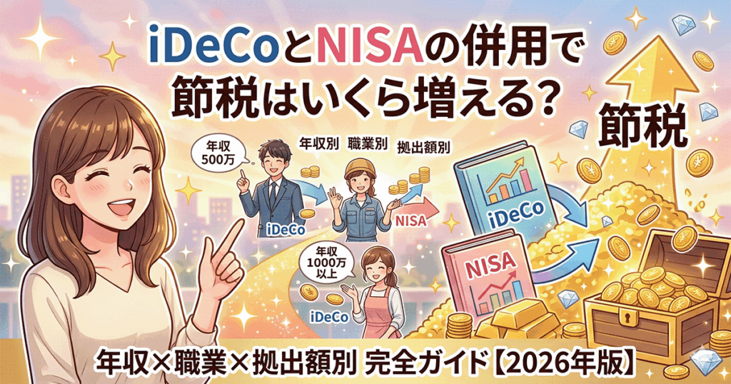iDeCoとNISAの併用で節税はいくら増える？｜年収別×職業別×拠出額別シミュ完全ガイド【2026年版】