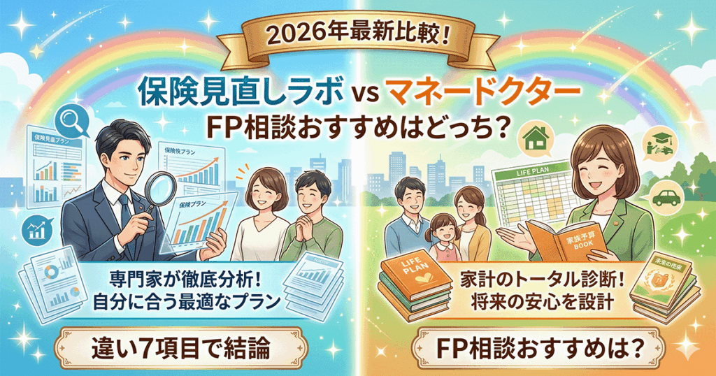 2026年最新版・保険見直しラボとマネードクターのFP相談比較アイキャッチ画像