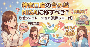 特定口座の含み益をNISAに移すべき？月10万円×20年の税金シミュレーション【乗り換え判断フロー付き】