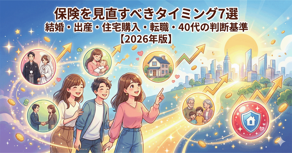 保険を見直すべきタイミング7選｜結婚・出産・住宅購入・転職・40代の判断基準【2026年版】