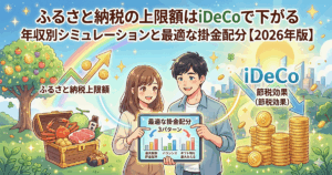 ふるさと納税の上限額はiDeCoで下がる｜年収別 同時シミュレーション早見表と「最適な掛金配分」3パターン【2026年版】
