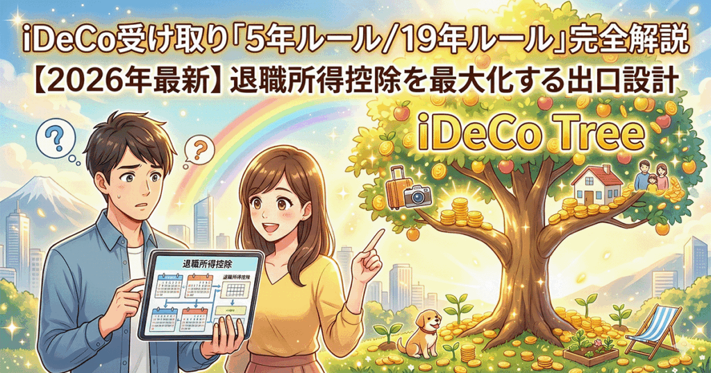 iDeCo受け取り「5年ルール／19年ルール」完全解説｜2026年改正後の退職所得控除を最大化する出口設計
