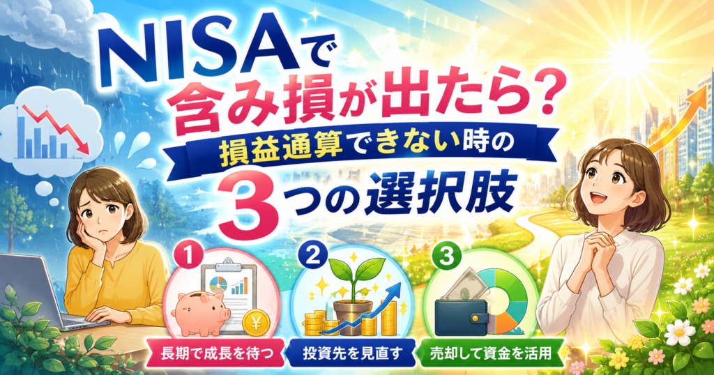 NISAで含み損が出たら？損益通算できない時の3つの選択肢