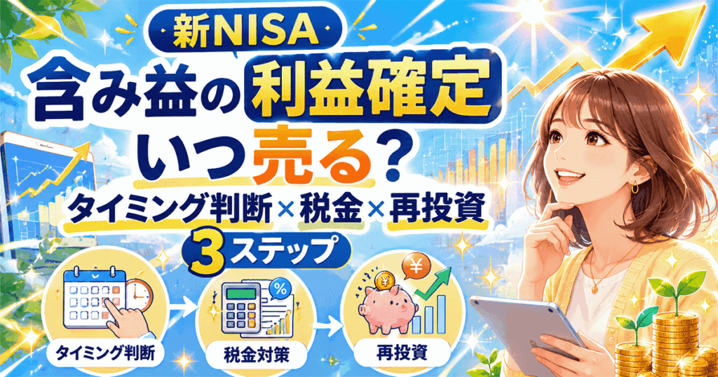 新NISAの含み益と利益確定の判断フロー（タイミング・税金・再投資）