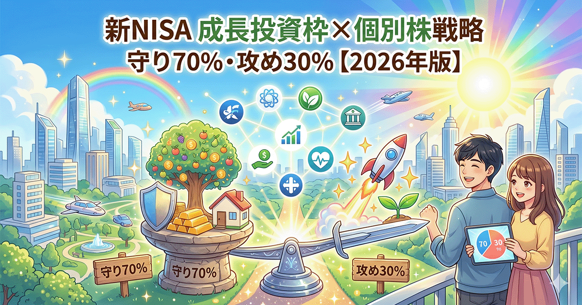 成長投資枠×個別株のポートフォリオ戦略｜守り70%×攻め30%で組む新NISAの最適解【2026年版】